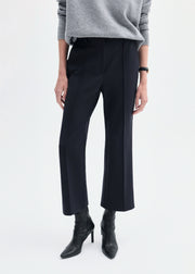 Cropped Flared Pant in Scuba - Black - CO Collections
